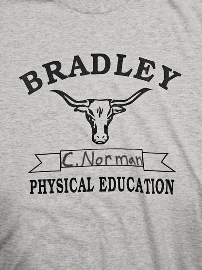 T-shirt Universitaire Vintage 90's Bradley Physical Education - Made in USA (L)