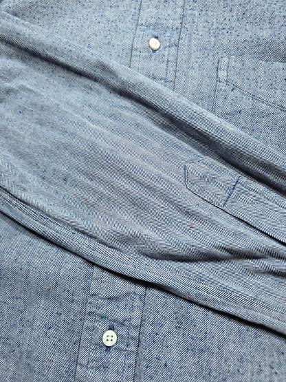 Chemise Gitman Bros Flanelle Herringbone - Made in USA (M)