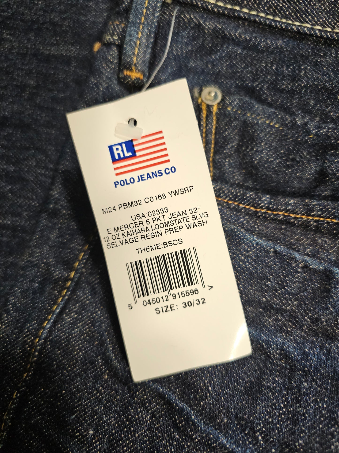 Jean Ralph Lauren Selvedge Kaihara Mills (W29L32, W30L32)