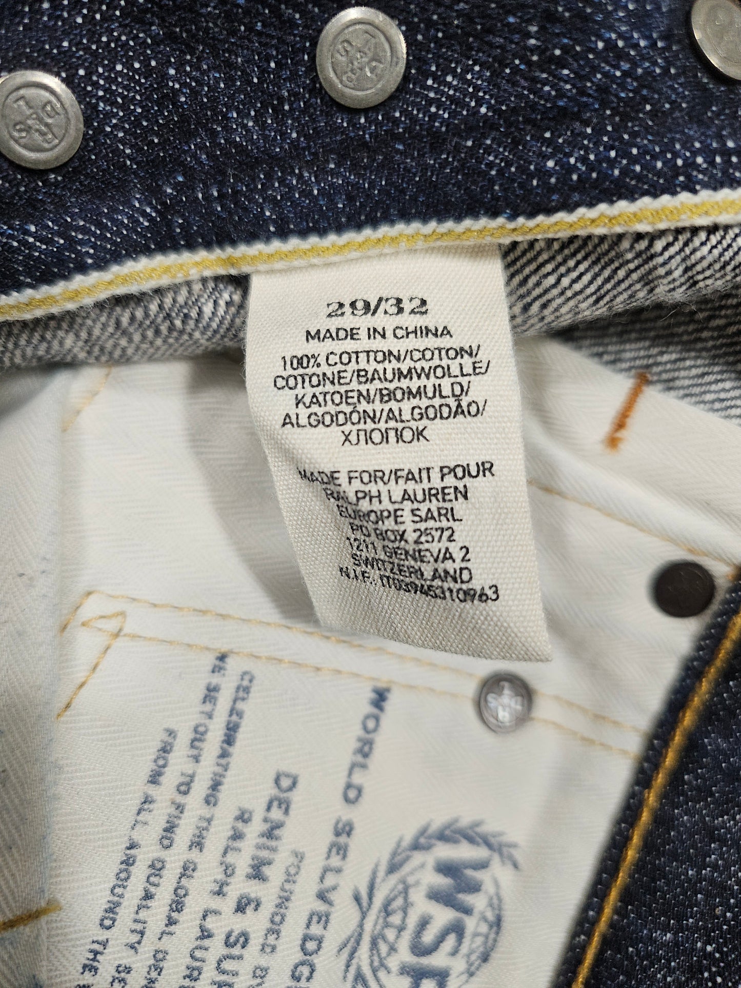 Jean Ralph Lauren World Selvedge Project (W29L32)