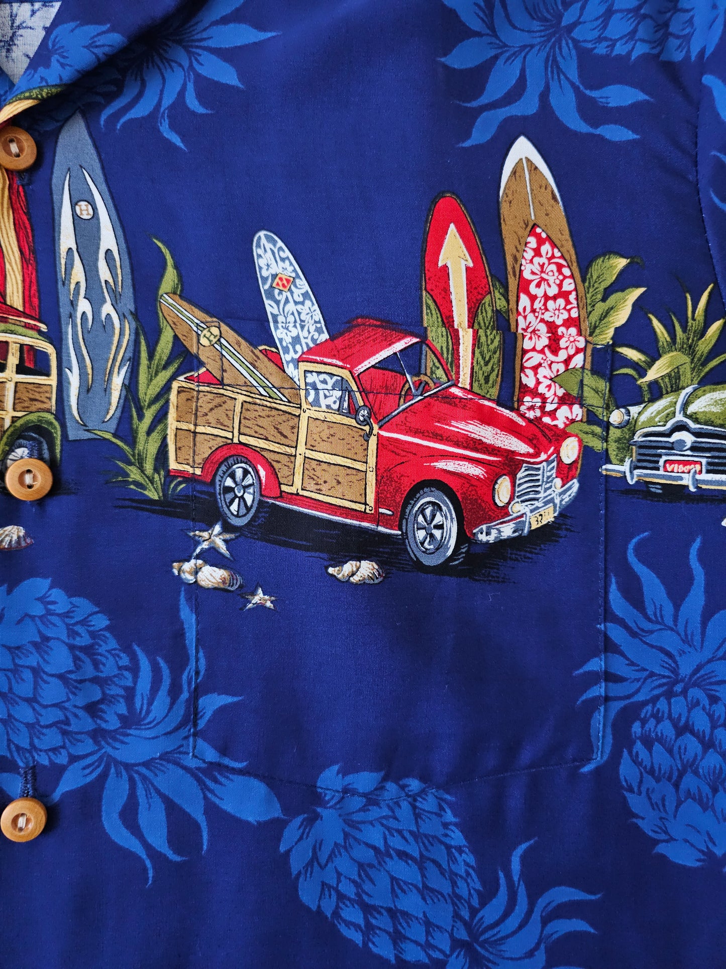 Hawaiian Rayon Shirt Vintage Diamond Head Sportswear - Made in USA (S)