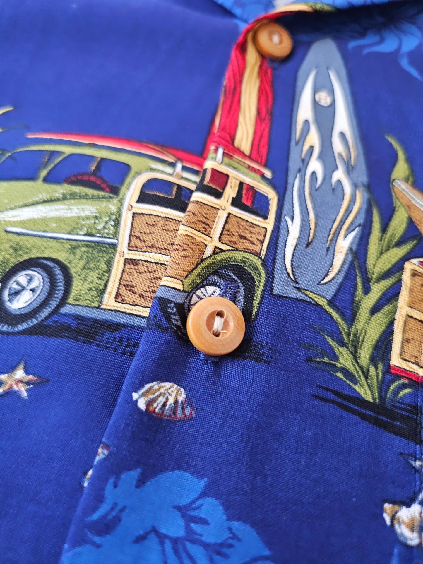 Hawaiian Rayon Shirt Vintage Diamond Head Sportswear - Made in USA (S)