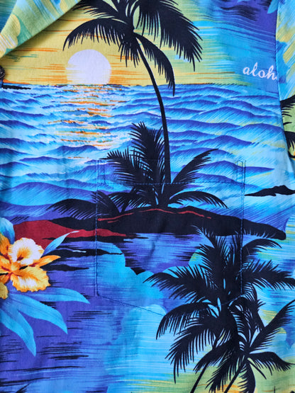 Hawaiian Shirt Vintage Royal Creations - Made in USA Hawaii (XL)