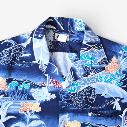 Hawaiian Shirt Vintage 1970's Pacifica Hawaii - Made in USA Hawaii (S)