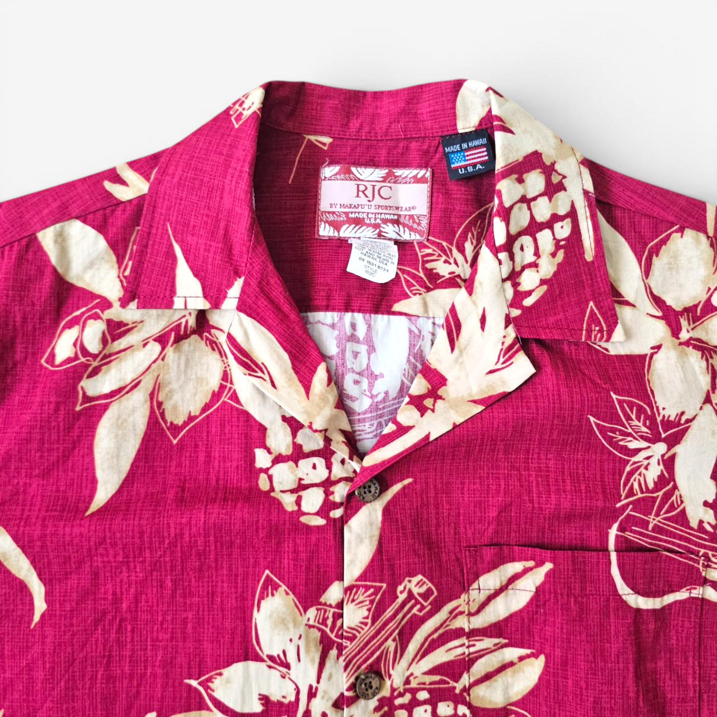 Hawaiian Shirt Vintage RJC - Made in USA (M)
