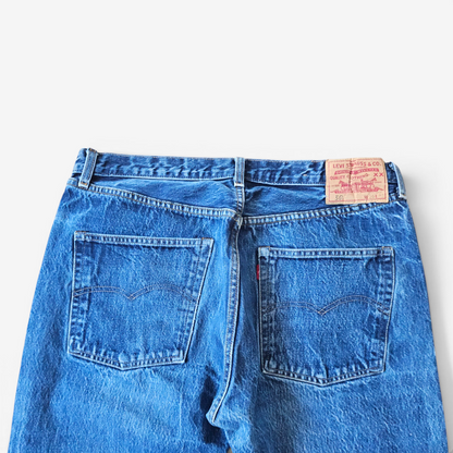 Jean LVC Levi's Vintage Clothing 501 XX 1966 Sashiko Repair - Big E Selvedge (W36L32)