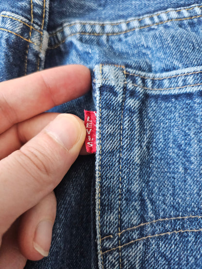 Jean LVC Levi's Vintage Clothing 501 XX 1966 Sashiko Repair - Big E Selvedge (W36L32)