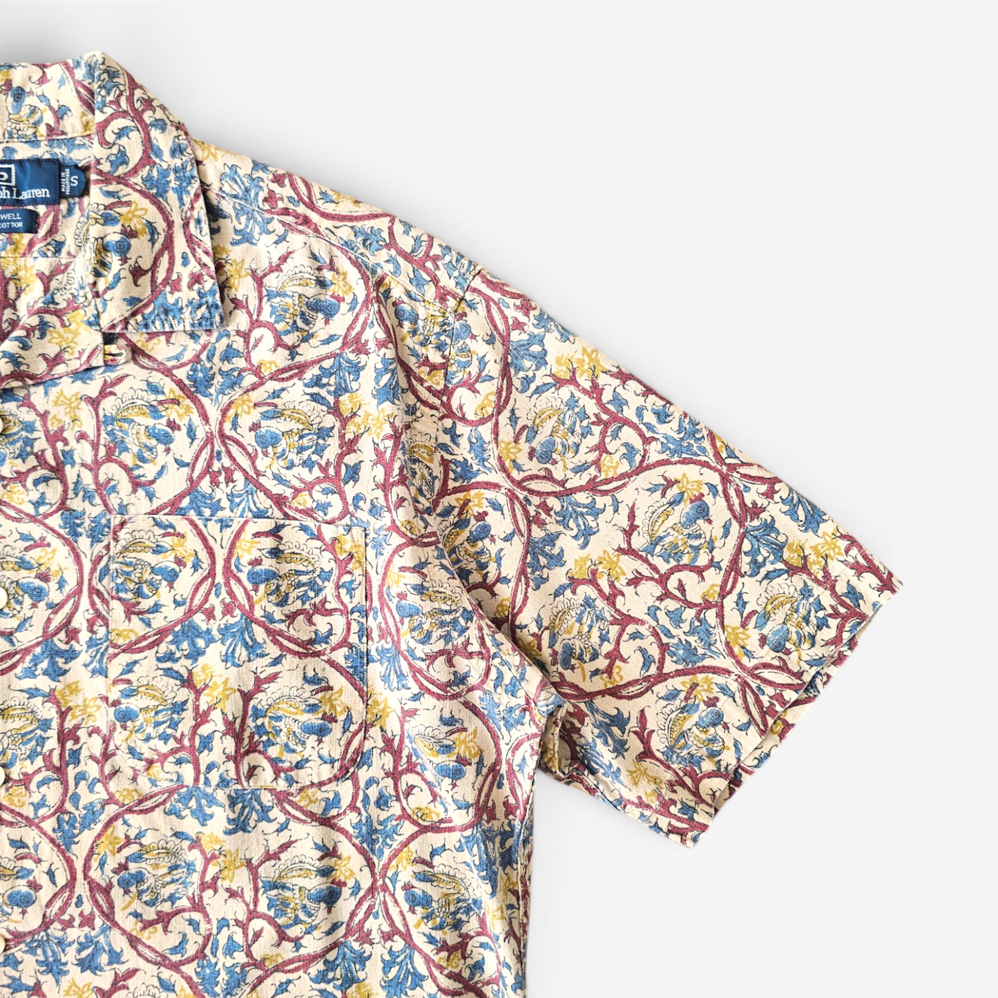 Chemise Polo Ralph Lauren Vintage Caldwell Camp Collar (S)