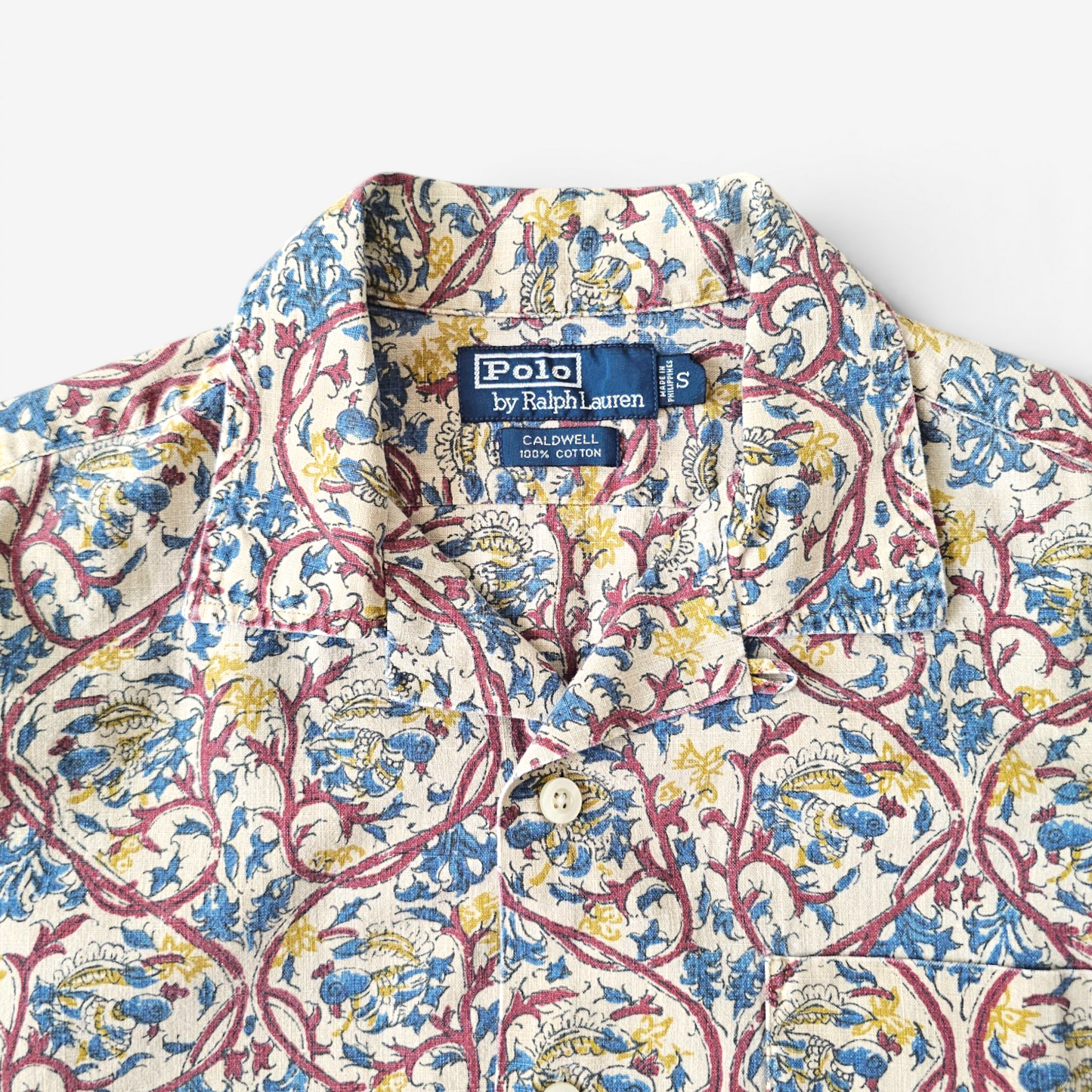 Chemise Polo Ralph Lauren Vintage Caldwell Camp Collar (S)