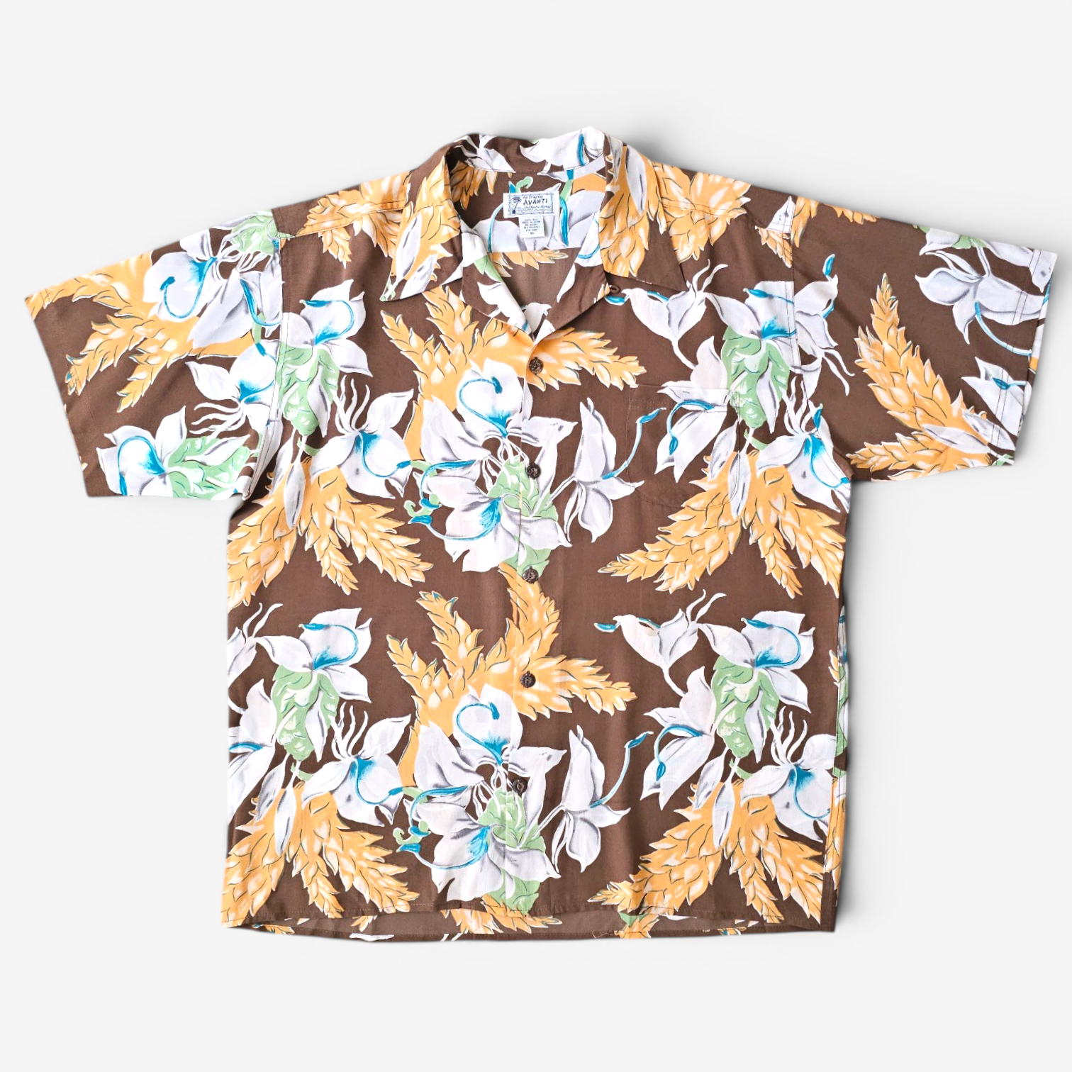 Chemise Hawaïenne Avanti Crepe de Chine Silk