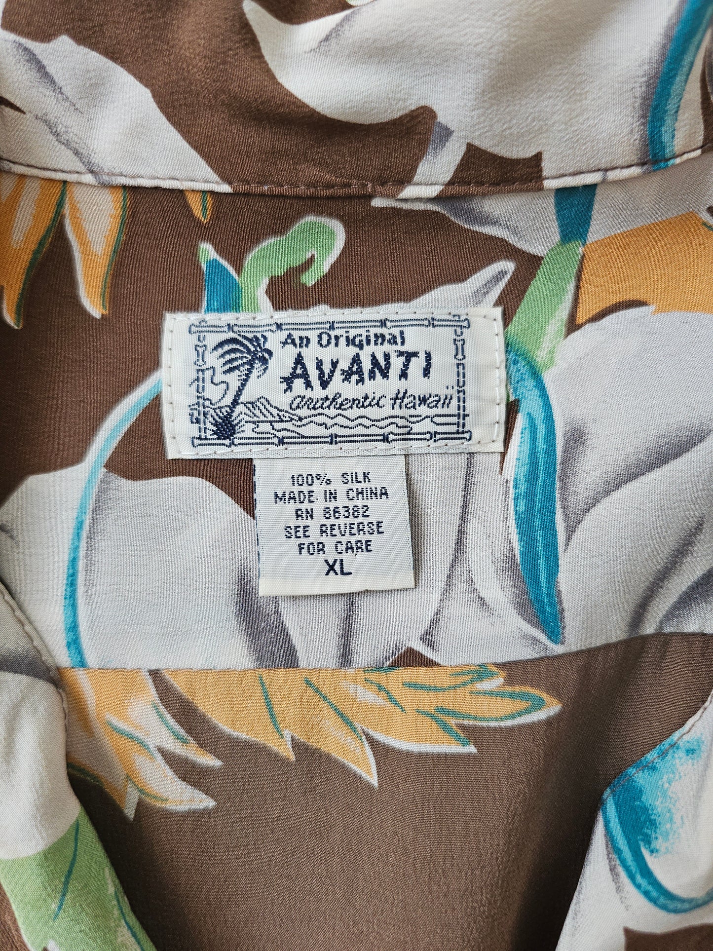 Chemise Hawaïenne Avanti Crepe de Chine Silk (XL)
