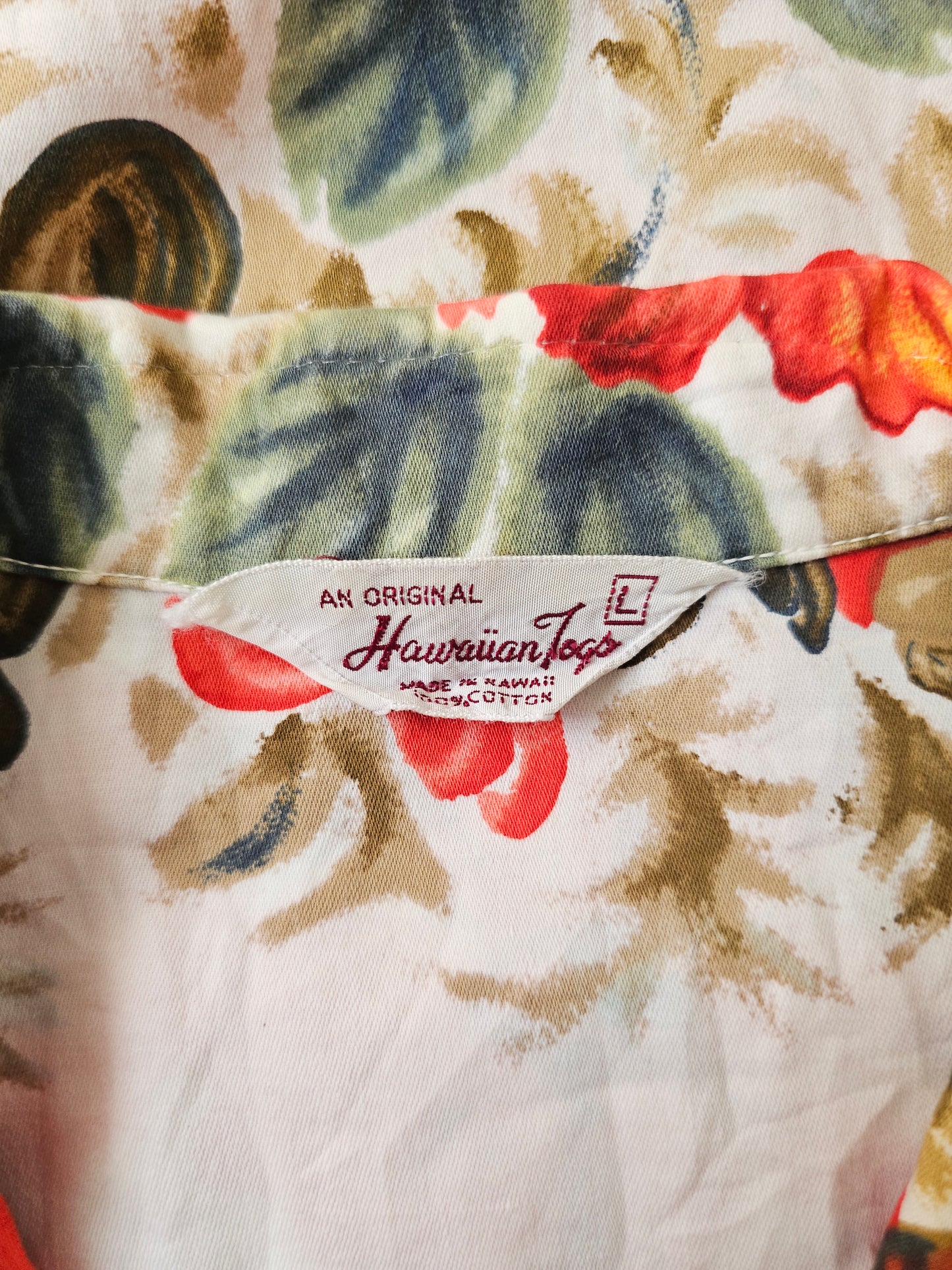 Hawaiian Shirt Vintage 1960's Hawaiian Togs - Made in USA Hawaii (L)