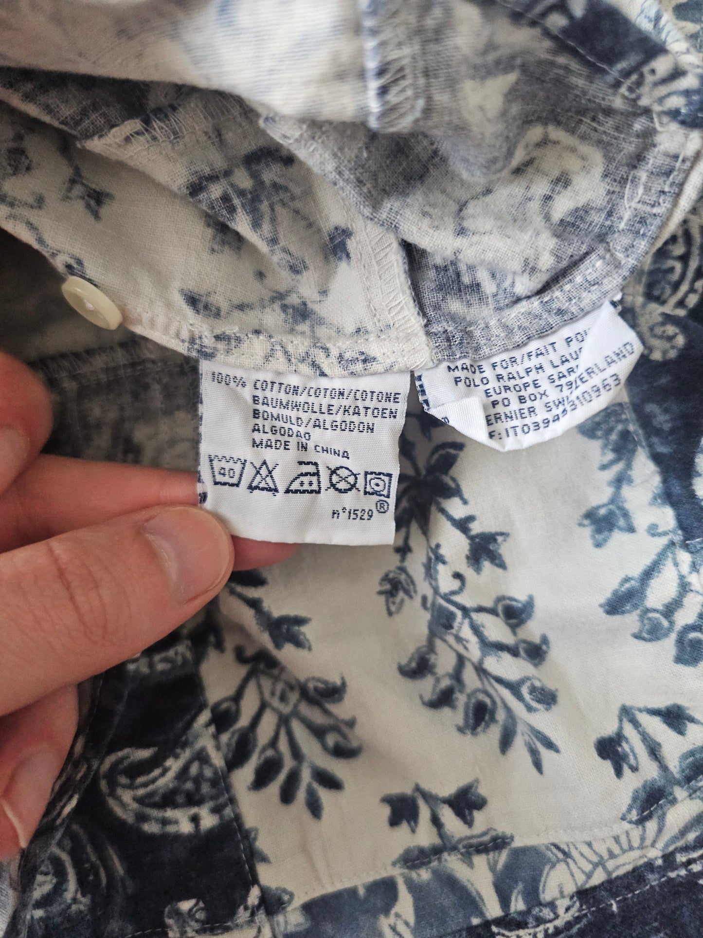 Chemise Polo Ralph Lauren Paisley Patchwork (L)
