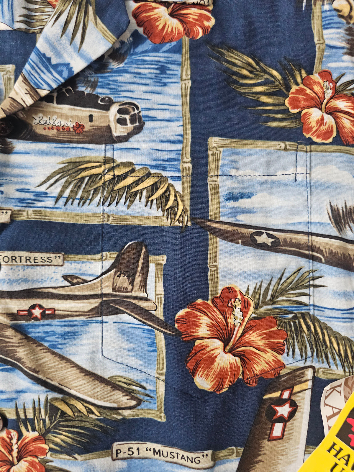 Hawaiian Shirt Vintage RJC WW2 Airplane - Made in USA (S)