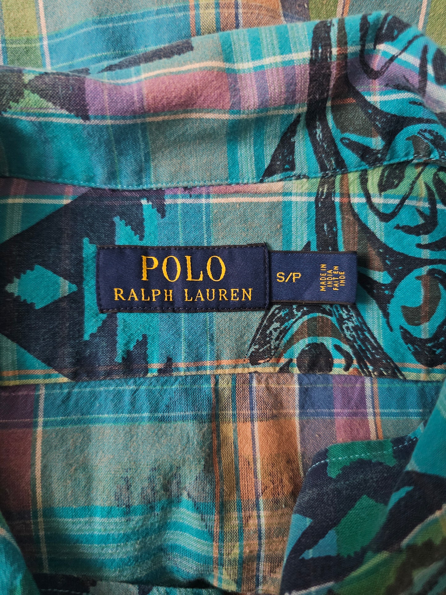 Chemise Polo Ralph Lauren Aztec Camp Collar (S)