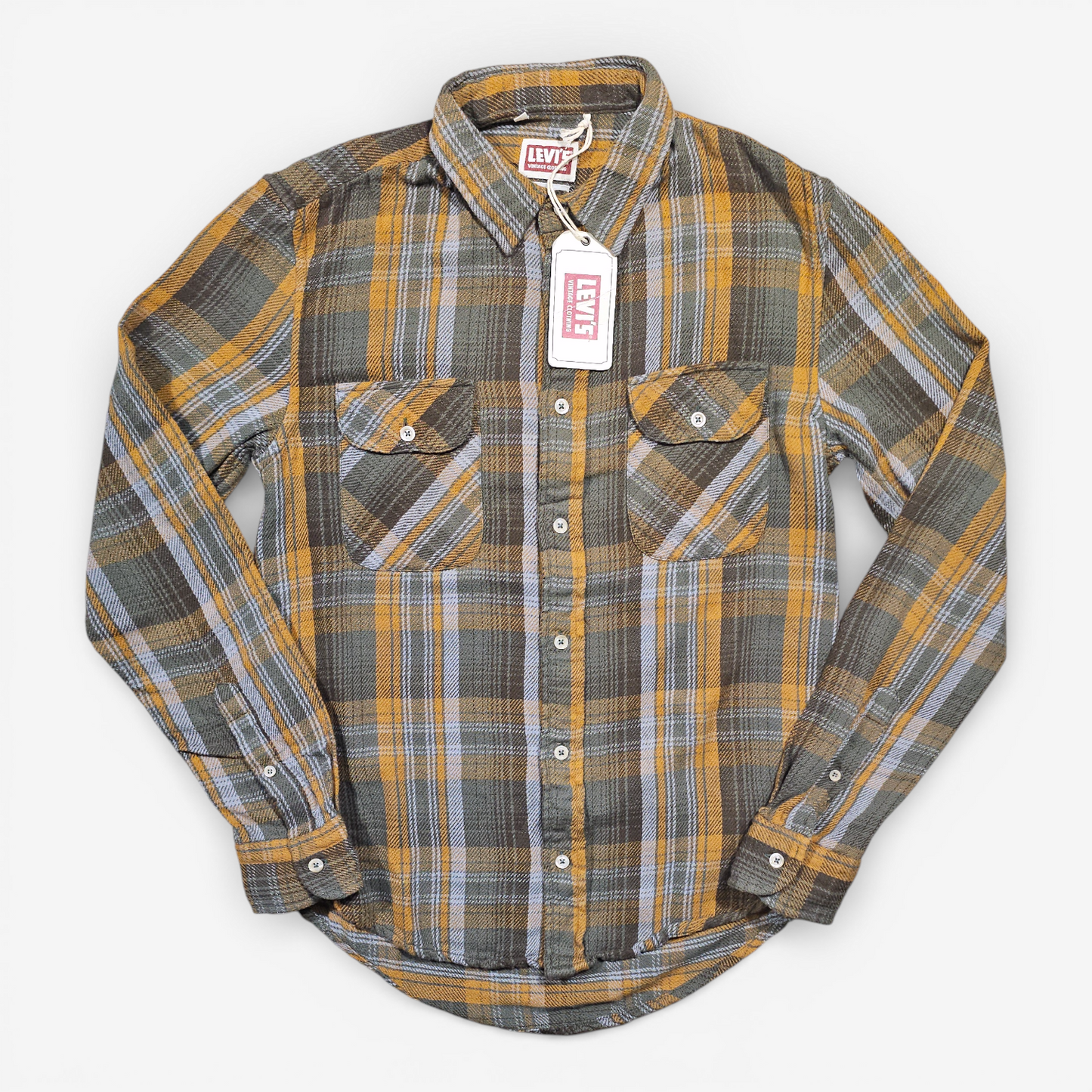 Chemise LVC Levi's Vintage Clothing Shorthorn Flanelle - Made in Italy (S)