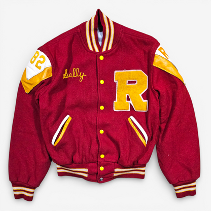 Vintage 80's Varsity Jacket Rogers High School - Made in USA