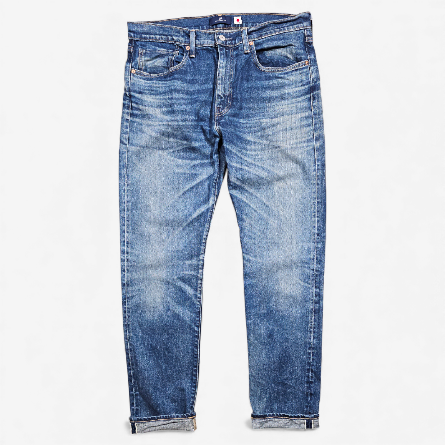 Jean Levi's Blue Tab 502 Taper Made in Japan - Big E Selvedge