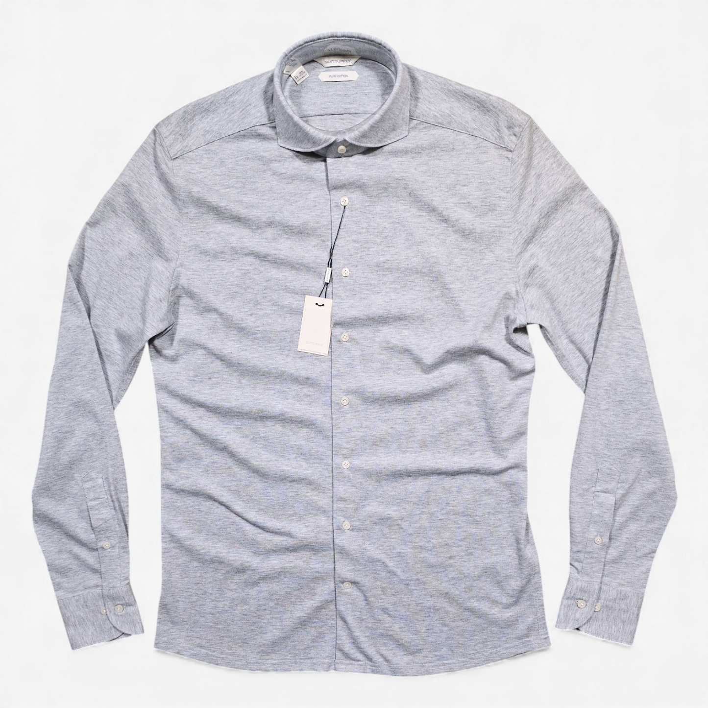 Chemise Suitsupply Knitted Grise (39/40)