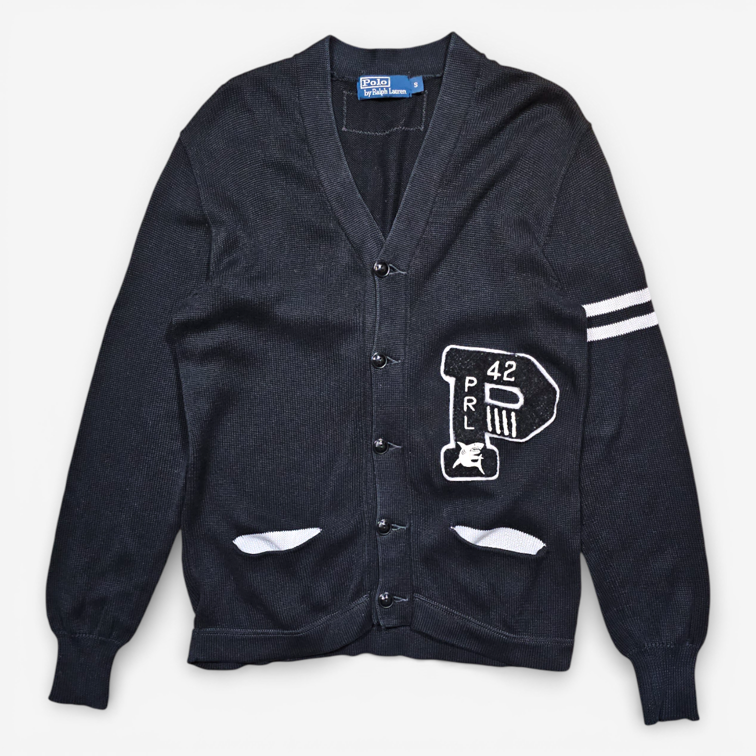 Polo Ralph Lauren Cotton Letterman Varsity Cardigan