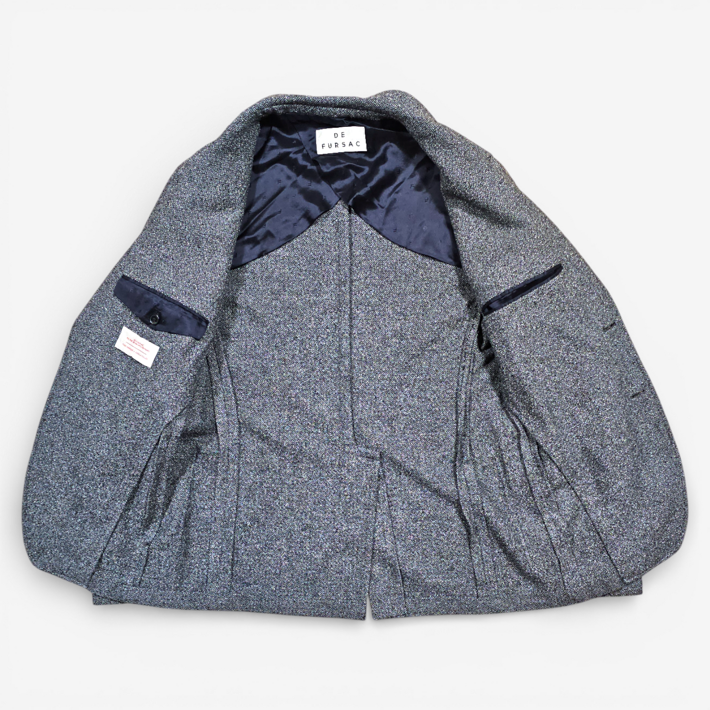 Blazer De Fursac Coton Laine Texturé Gris (46)