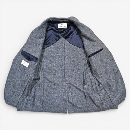 Blazer De Fursac Coton Laine Texturé Gris (46)