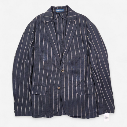 Blazer Ralph Lauren Vintage Lin Distressed rayé - Made in Italy (40)