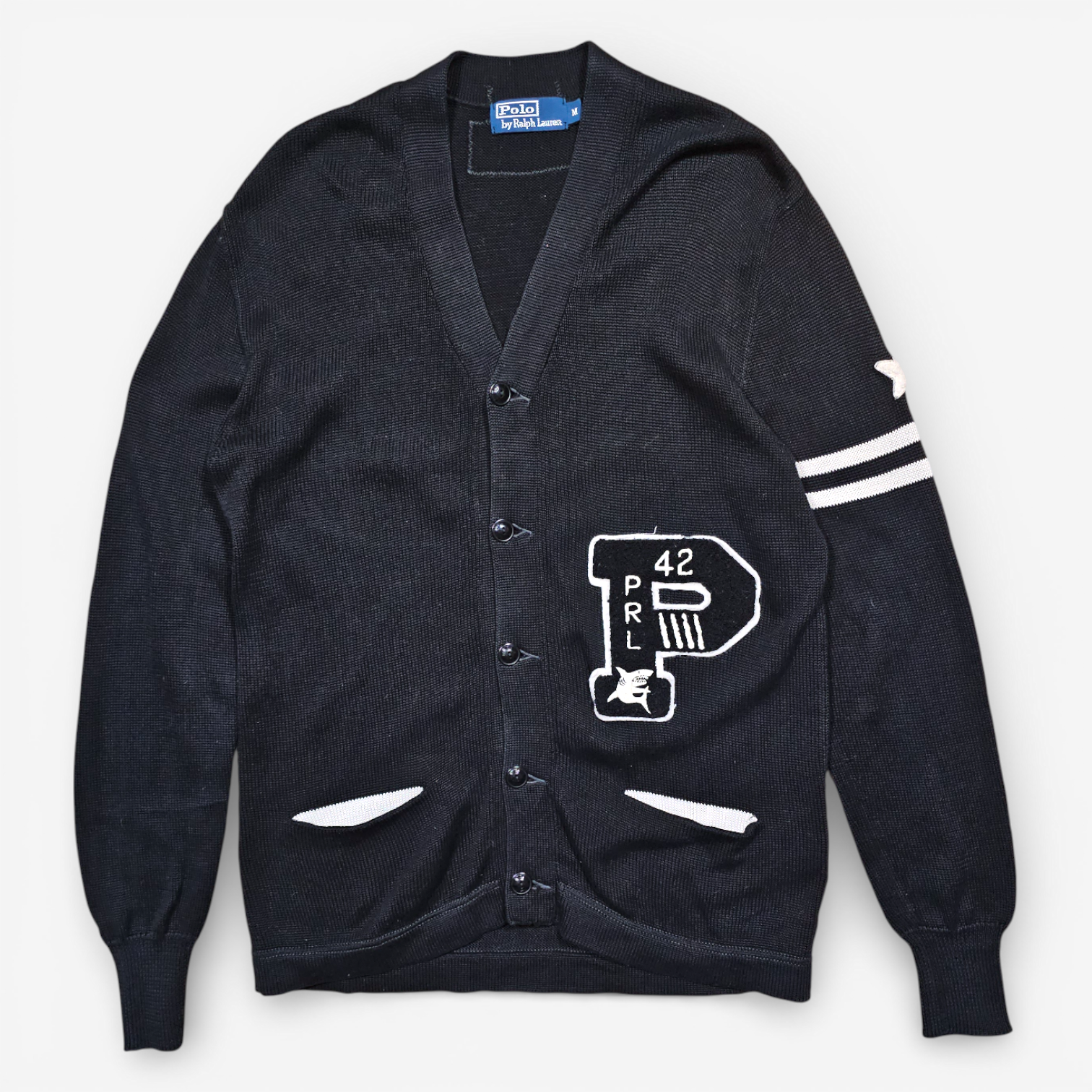 Polo Ralph Lauren Cotton Letterman Varsity Cardigan