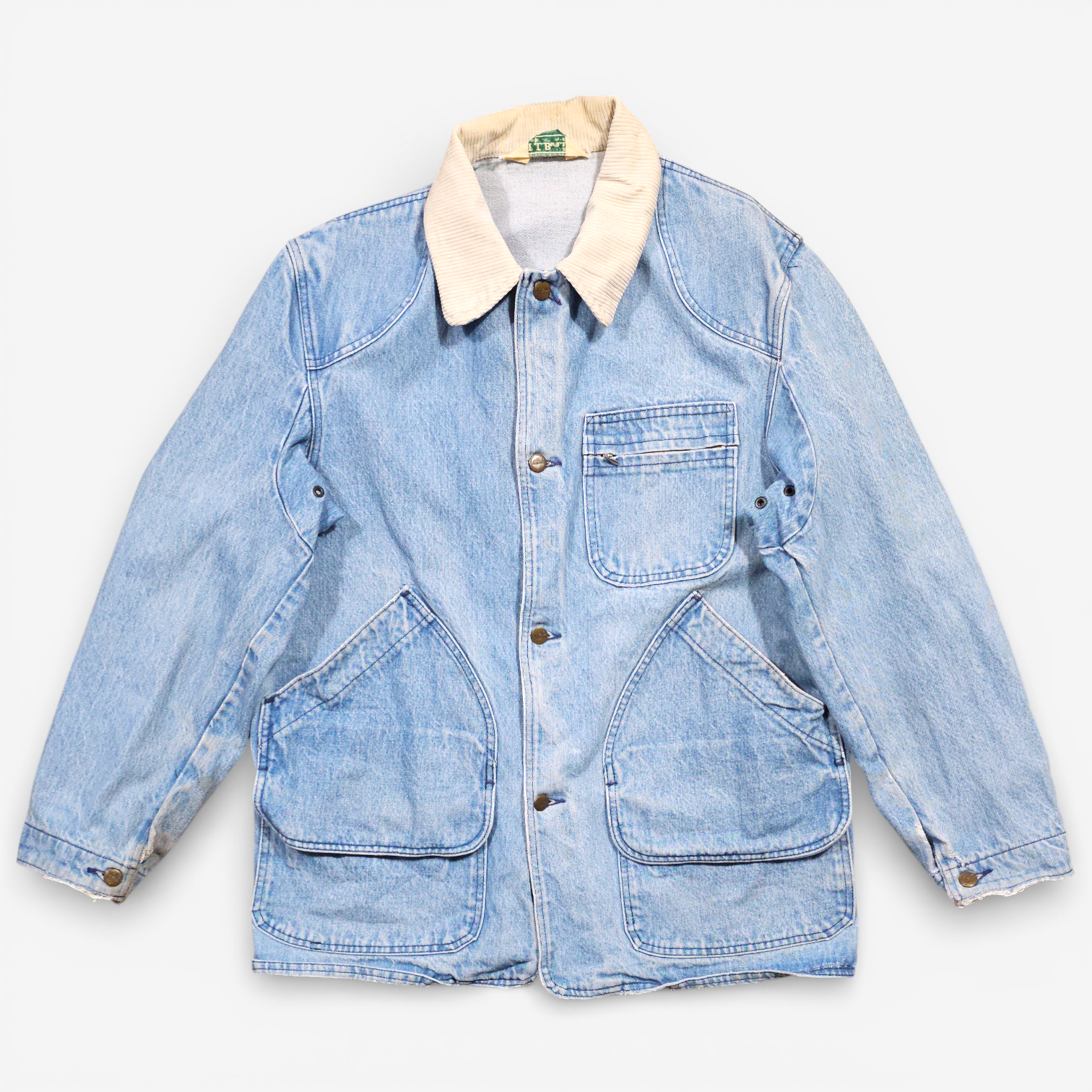 Vintage 80's L.L Bean Denim Chore Jacket - Made in USA