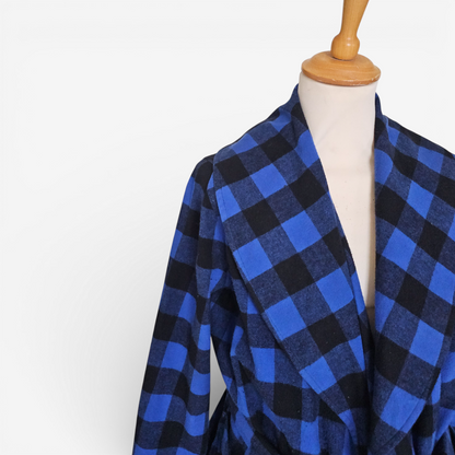 Veste Polo Ralph Lauren Checked Fringed Belted Jacket (M)
