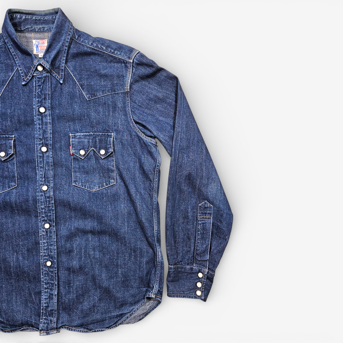 LVC Levi's Vintage Clothing 1955 Sawtooth Denim Shirt - Made in USA (M)
