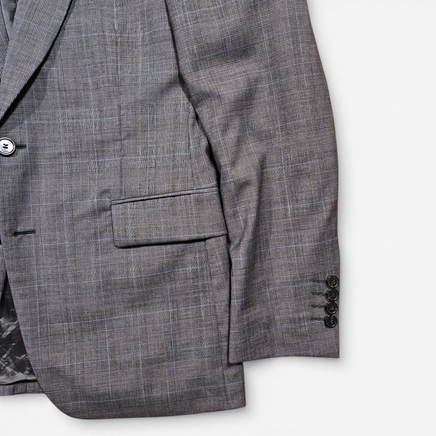 Veste Blazer Fursac Laine Prince-de-Galles Gris (48)