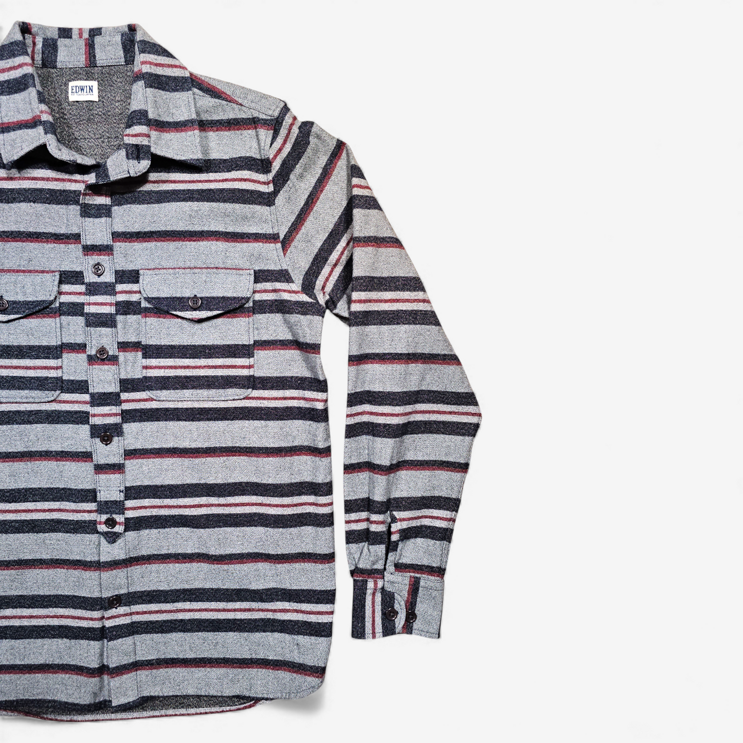 Edwin Heavy Shirt / Overshirt Striped (M)