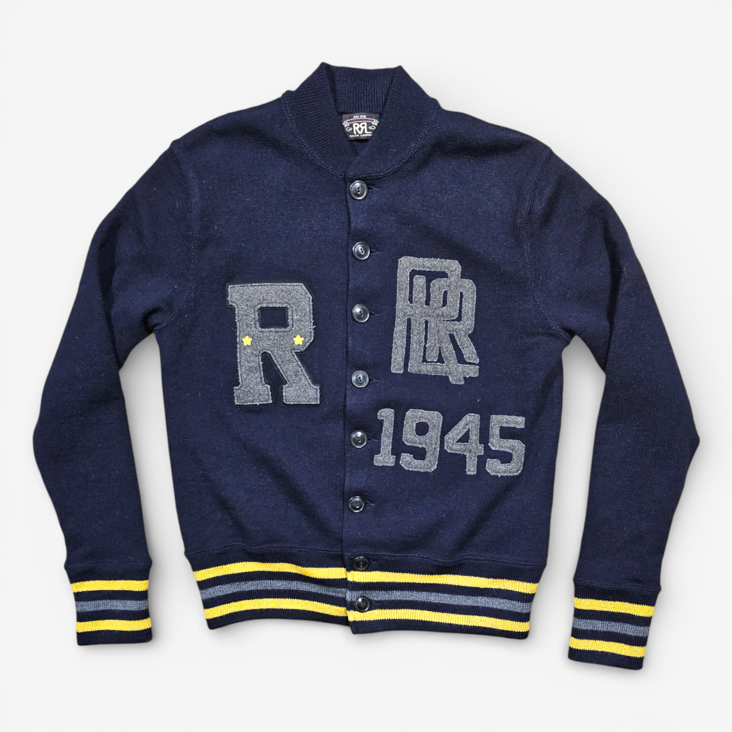 RRL Double RL Ralph Lauren Wool Baseball Jacket Cardigan (S)