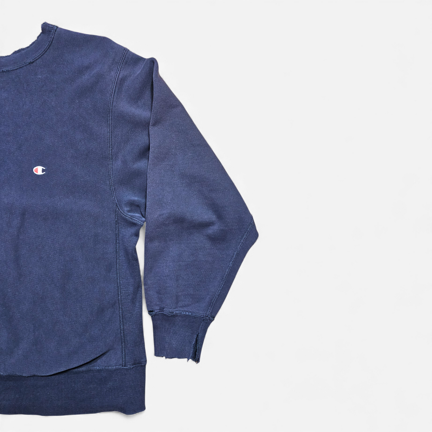 Vintage 80s Champion Reverse Weave Distressed Sweatshirt - Made in USA (L)