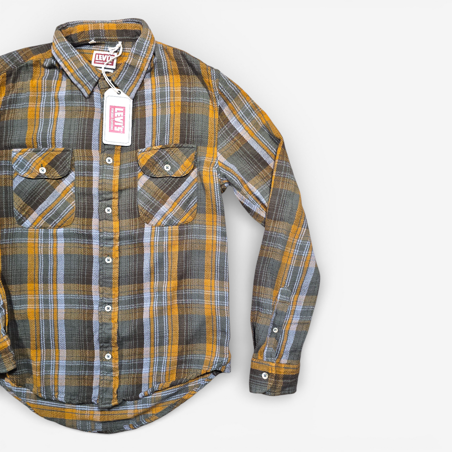 Chemise LVC Levi's Vintage Clothing Shorthorn Flanelle - Made in Italy (S)