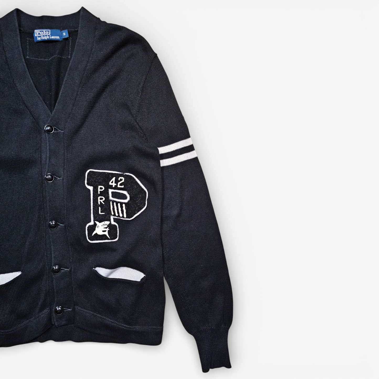 Polo Ralph Lauren Cotton Letterman Varsity Cardigan (S)