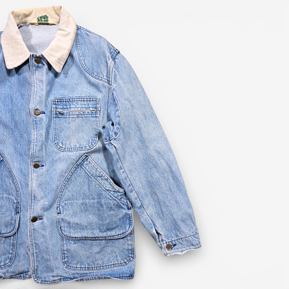Vintage 80's L.L Bean Denim Chore Jacket - Made in USA (L)