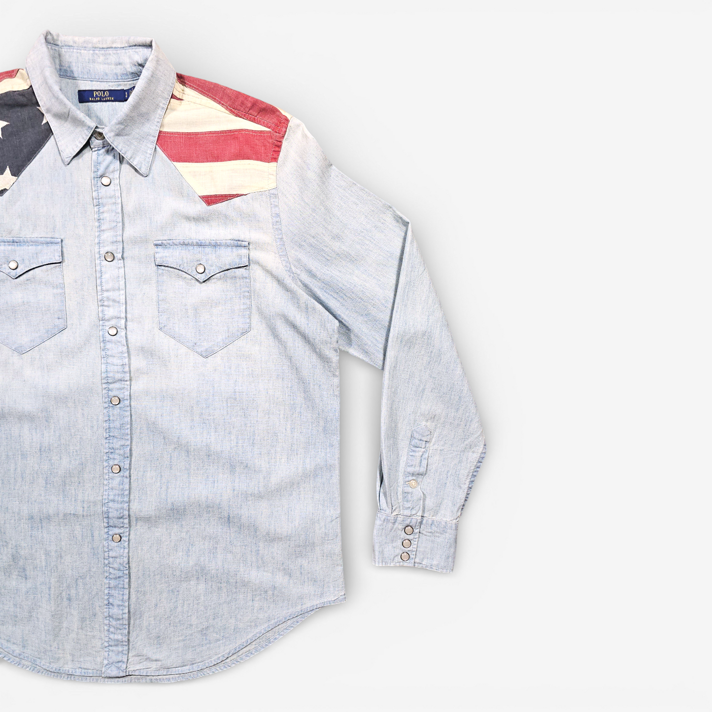 Chemise Western Polo Ralph Lauren Denim US Flag (L)