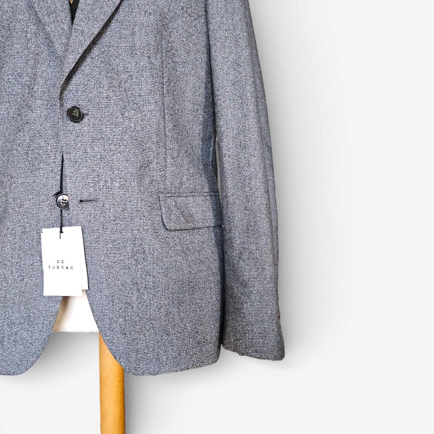Blazer De Fursac Laine Flanelle Gris (50)