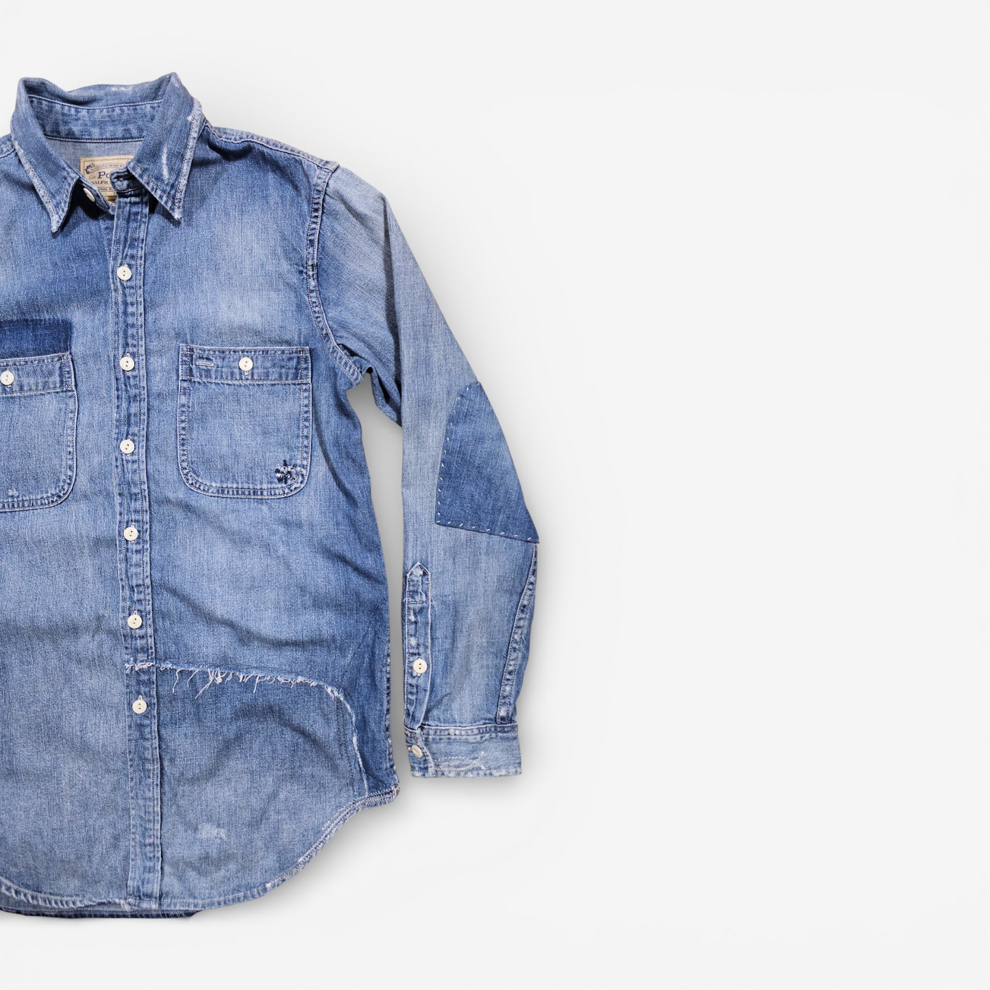 Chemise Polo Ralph Lauren Denim Distressed (S)