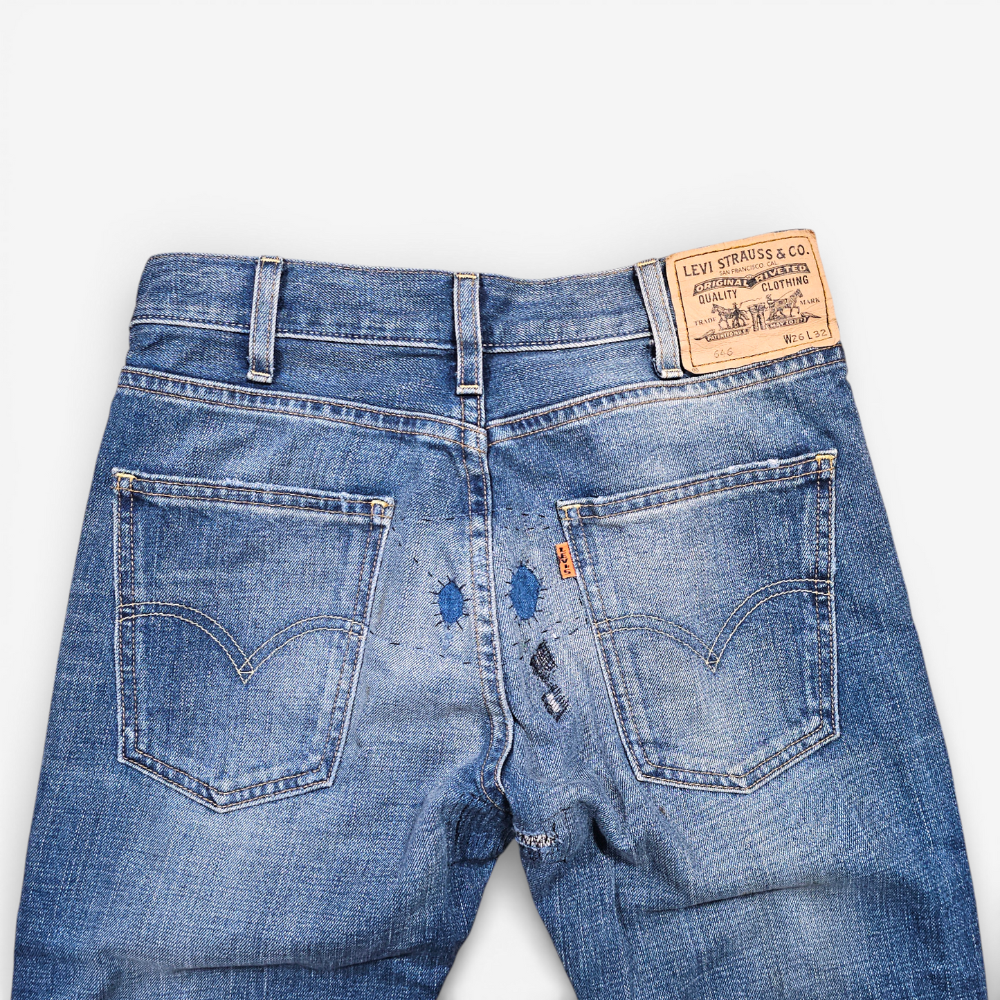 Jean LVC Levi's Vintage Clothing 646 60s Flare - Big E Orange Tab (W26L34)