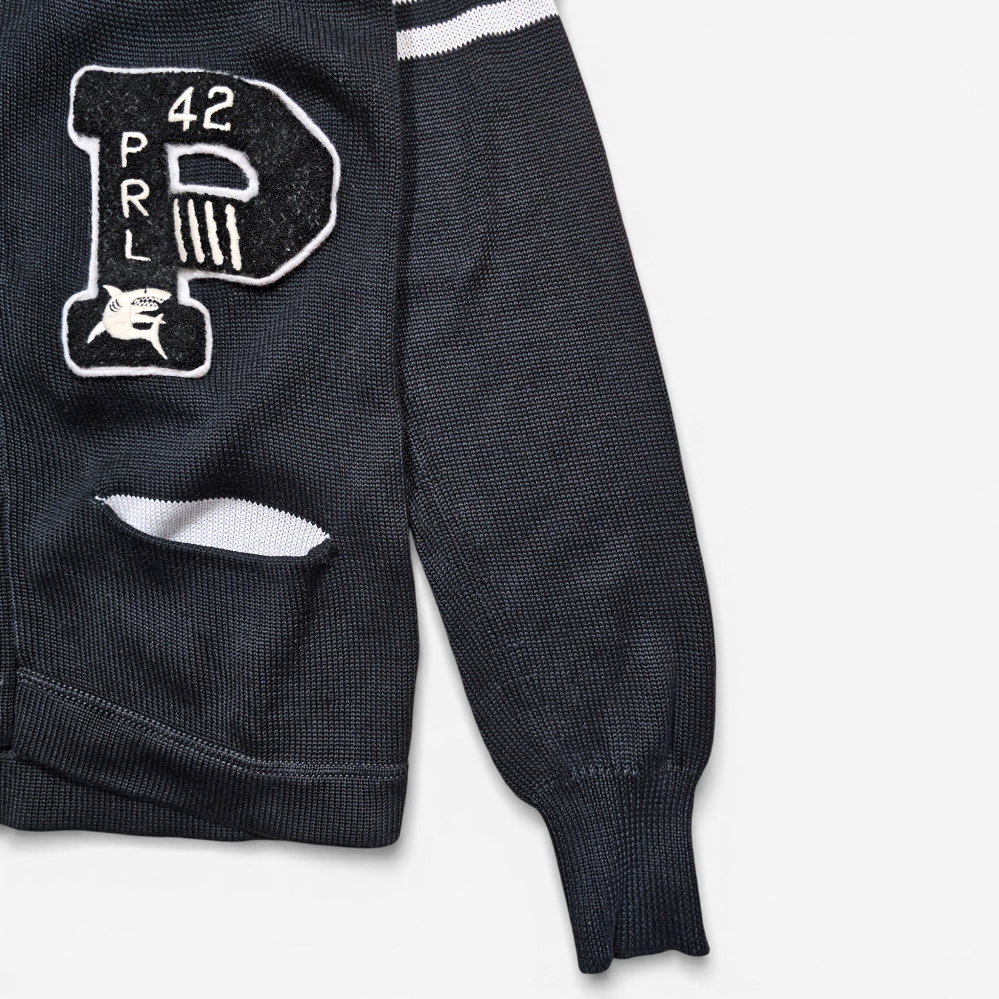 Polo Ralph Lauren Cotton Letterman Varsity Cardigan (S)