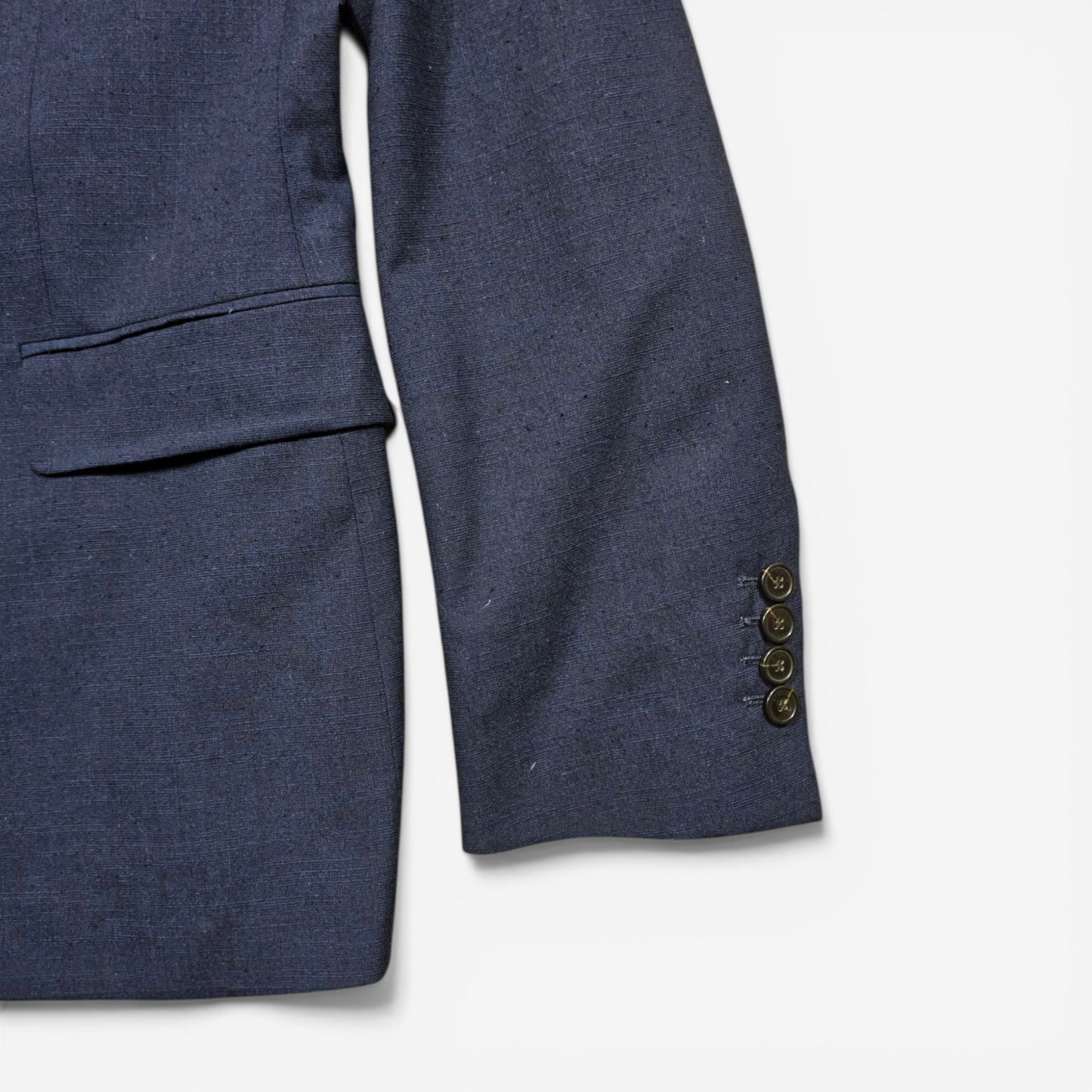 Veste Blazer Double Breasted Fursac Marine Laine Coton Soie (50)