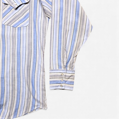 Panhandle Slim Vintage Western Shirt Striped 80's 90's - Made in USA (L)