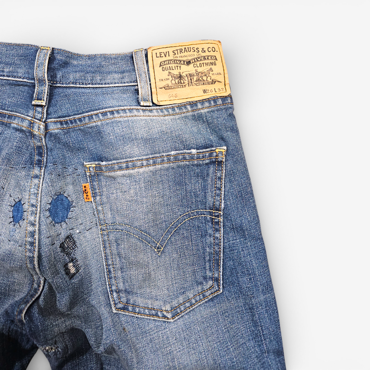 Jean LVC Levi's Vintage Clothing 646 60s Flare - Big E Orange Tab (W26L34)