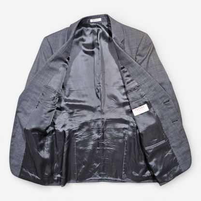 Veste Blazer Fursac Laine Prince-de-Galles Gris (48)