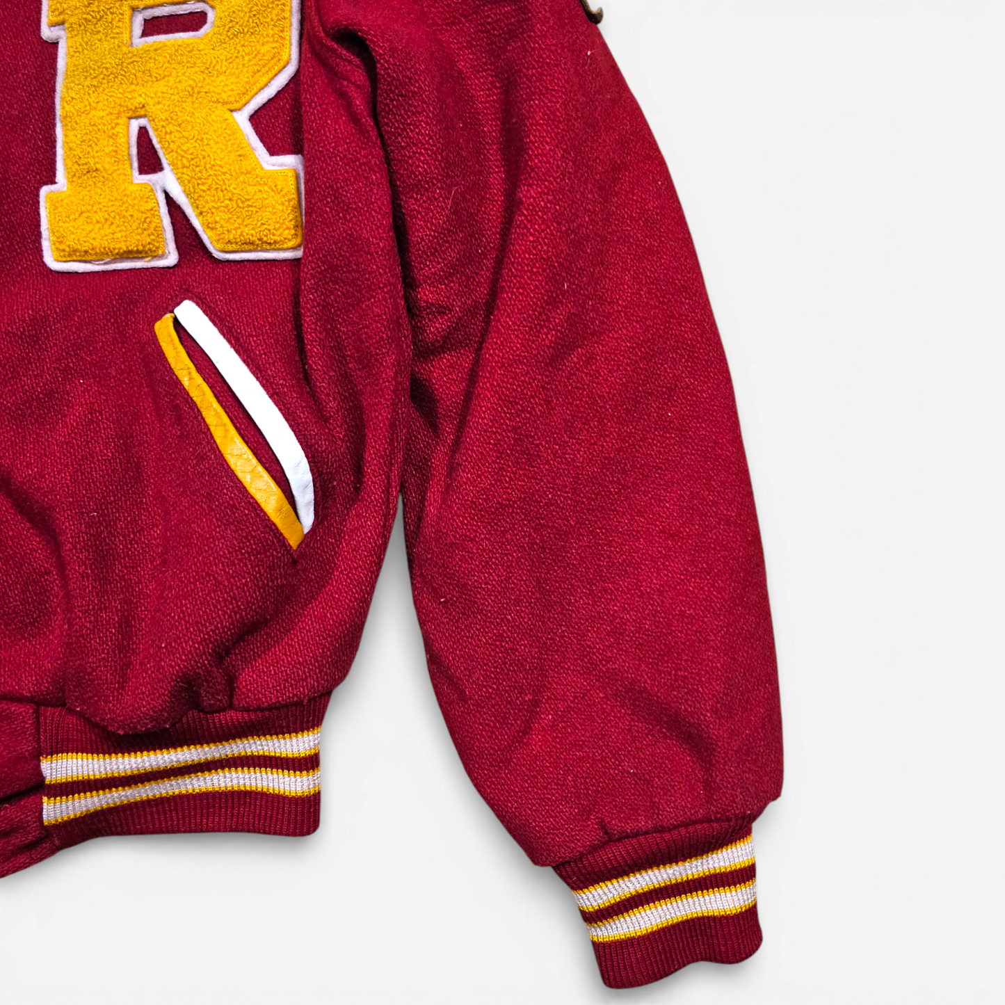 Vintage 80's Varsity Jacket Rogers High School - Made in USA (XS)