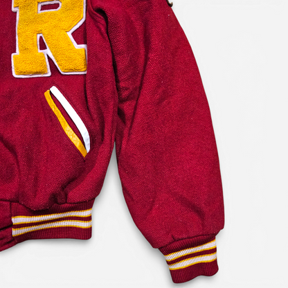 Vintage 80's Varsity Jacket Rogers High School - Made in USA (XS)