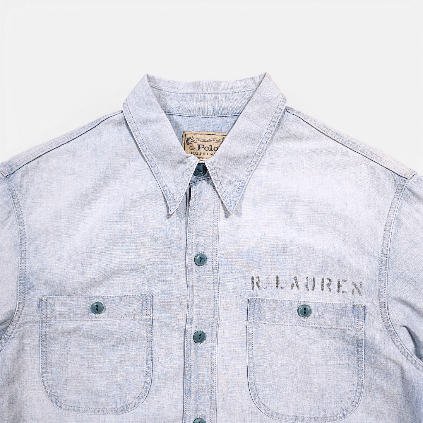 Chemise Polo Ralph Lauren USN Chambray Shirt Denim (M)